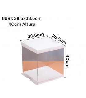 CAJA TRANSPARENTE CUADRADO 3 TIER