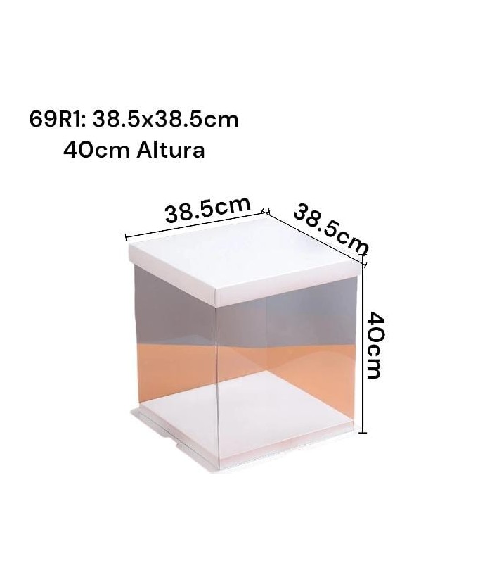 CAJA TRANSPARENTE CUADRADO 3 TIER