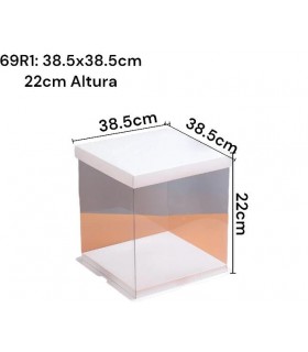 CAJA TRANSPARENTE CUADRADO 1 TIER