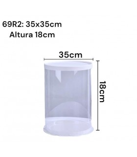 CAJA TRANSPARENTE CILINDRO 1 TIER