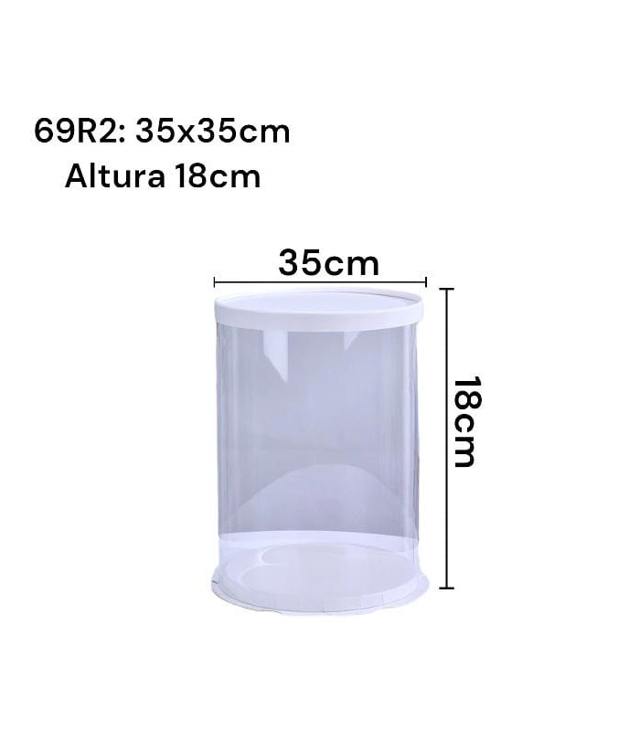CAJA TRANSPARENTE CILINDRO 1 TIER