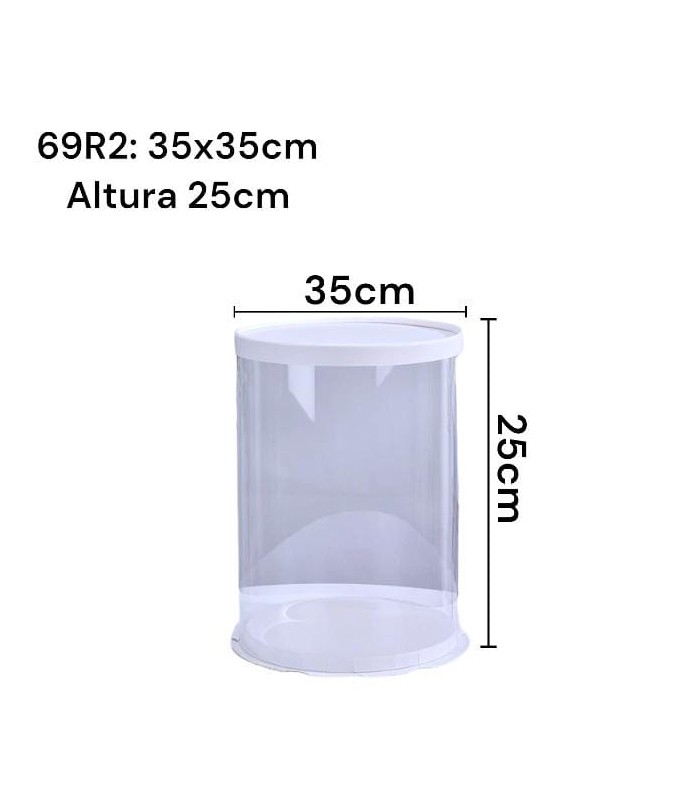 CAJA TRANSPARENTE CILINDRO 2 TIER