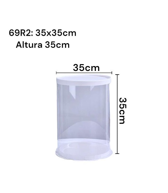CAJA TRANSPARENTE CILINDRO 3 TIER