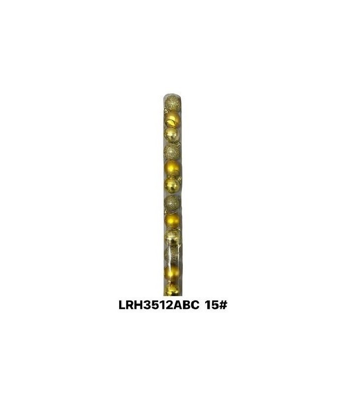 BOLAS NAV 3.5CM 12PC DORADO CLARO