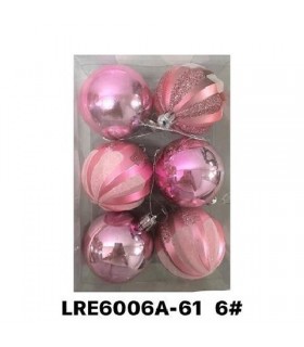 BOLAS NAVIDEÑOS ROSA CLARO