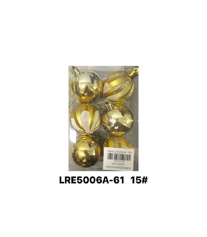 BOLAS NAVIDEÑOS DORADO CLARO