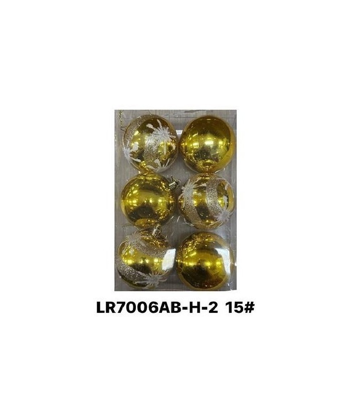 BOLAS NAVIDEÑOS DORADO CLARO