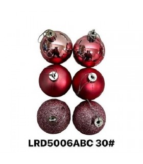 BOLAS NAV 5CM 6PC ROSA GOLD
