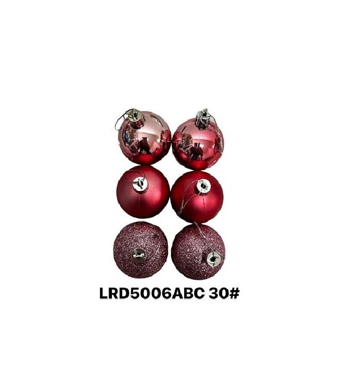BOLAS NAV 5CM 6PC ROSA GOLD