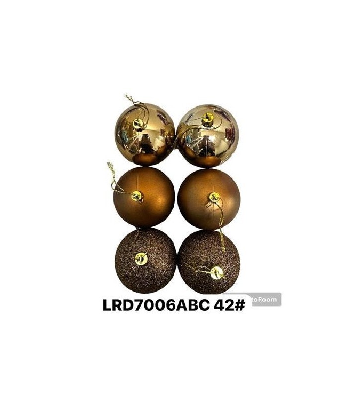 BOLAS NAV 7CM 6PC MARRON CLARO