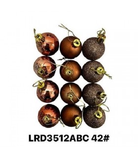BOLAS NAV 3.5CM 12PC MARRON CLARO