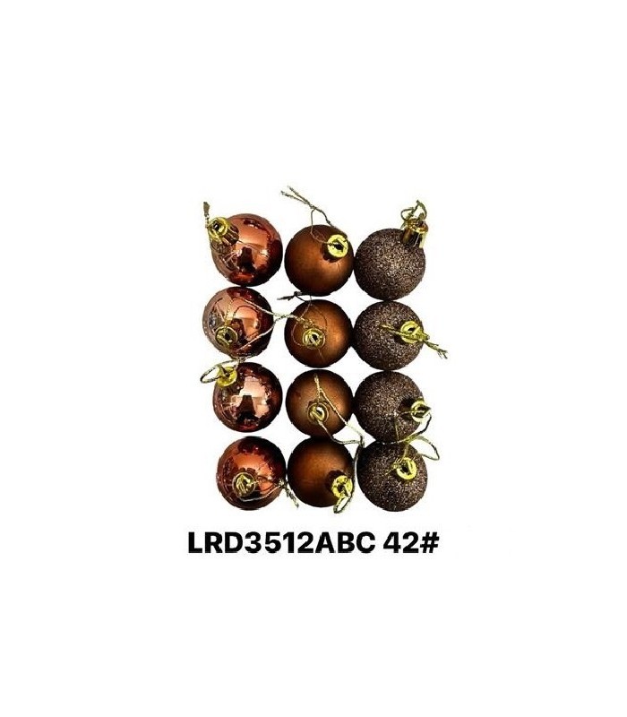 BOLAS NAV 3.5CM 12PC MARRON CLARO