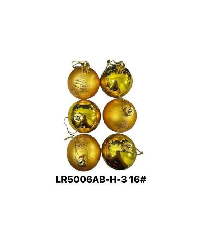 BOLAS NAVIDEÑOS DORADO CLARO