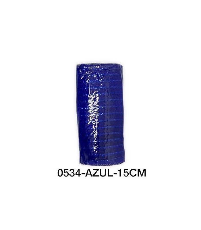 CINTA MALLA AZUL/PLATA 15CM