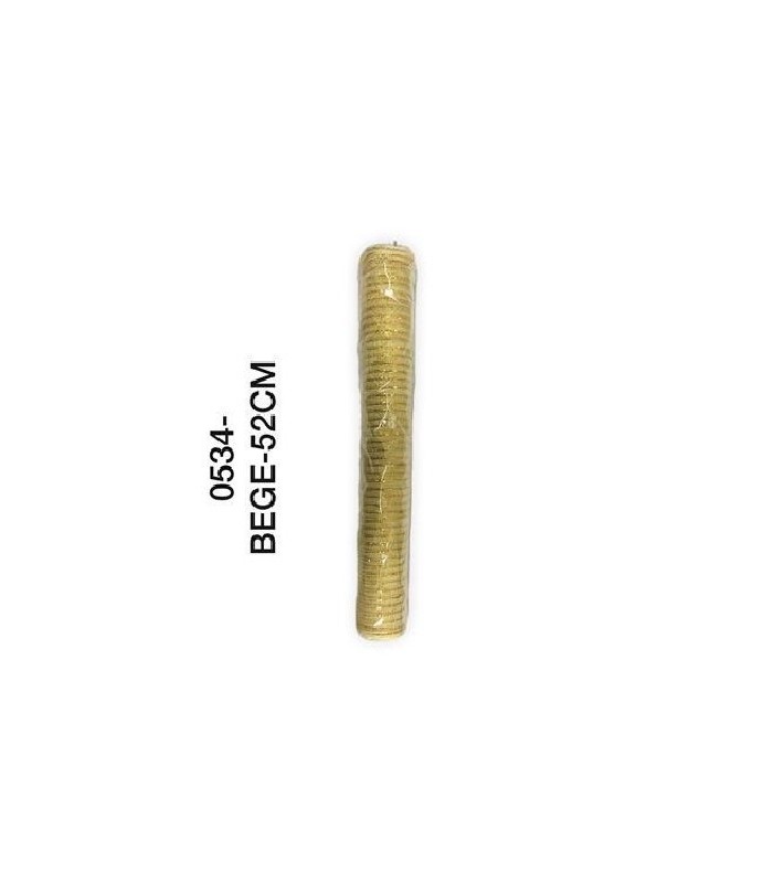 CINTA MALLA BEGE/DORADO 52CM
