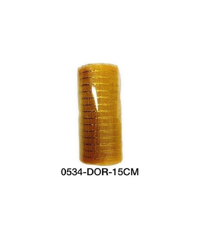 CINTA MALLA DORADO 15CM