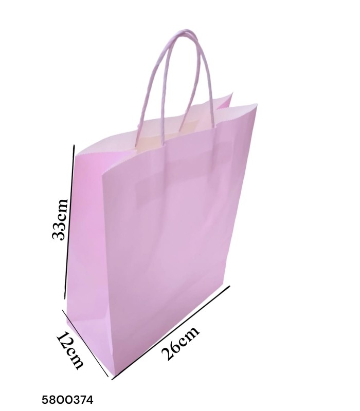 BOLSA REGALO LILA PASTEL L 33X26X12