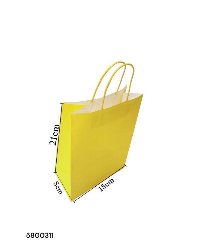BOLSA REGALO AMARILLO P 21X15X8