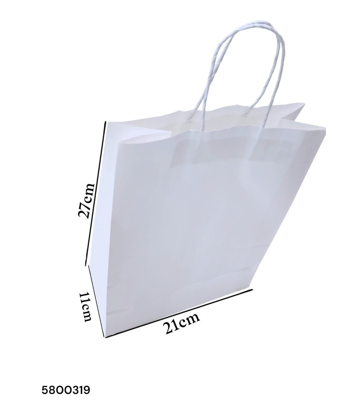 BOLSA REGALO BLANCO M 27X21X11
