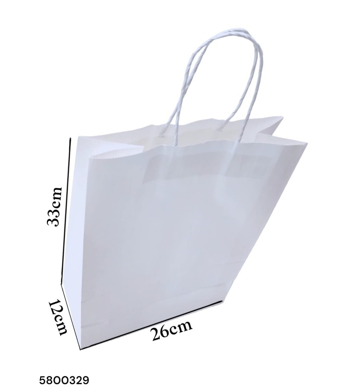 BOLSA REGALO BLANCO L 33X26X12