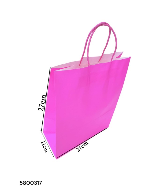 BOLSA REGALO FUCSIA M 27X21X11