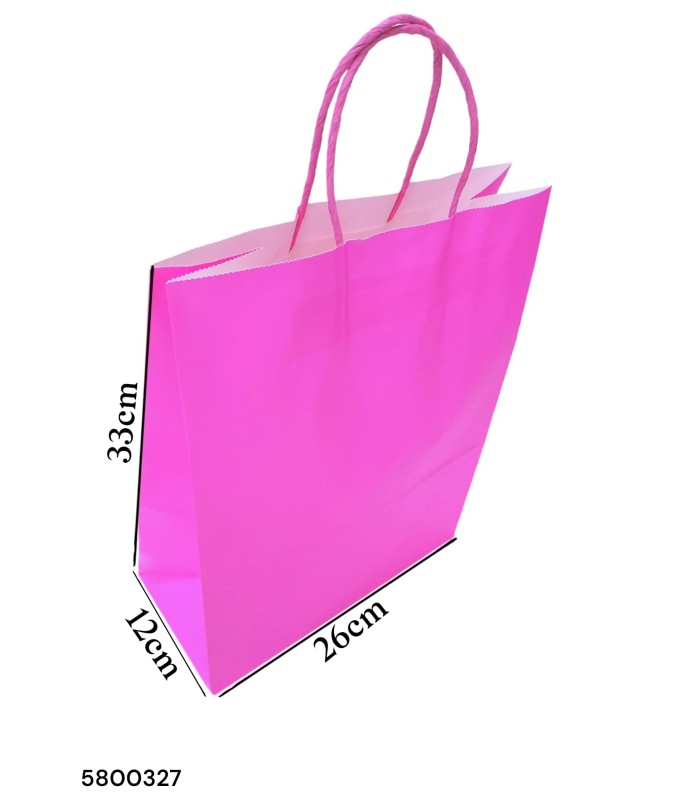 BOLSA REGALO FUCSIA L 33X26X12