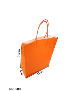 BOLSA REGALO NARANJA P 21X15X8