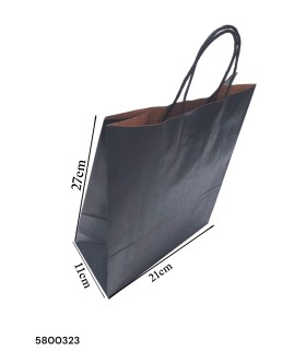 BOLSA REGALO NEGRO M 27X21X11
