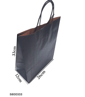 BOLSA REGALO NEGRO L 33X26X12
