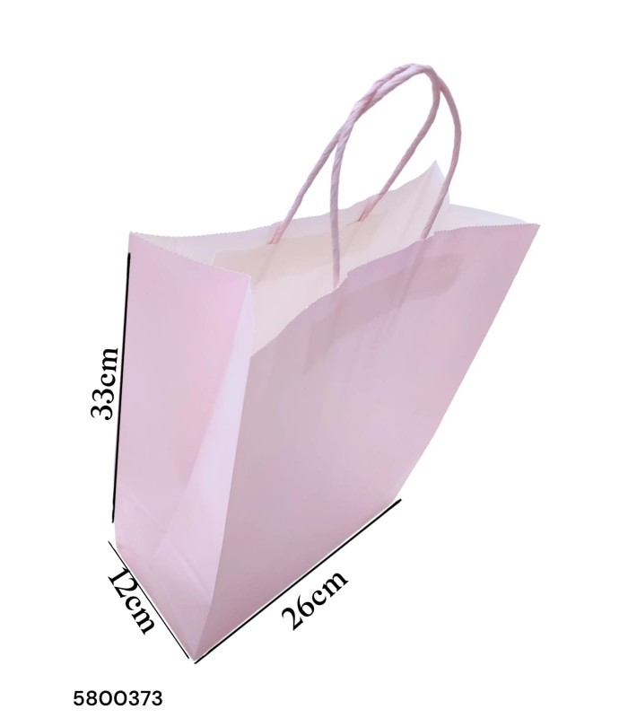 BOLSA REGALO ROSA PASTEL L 33X26X12