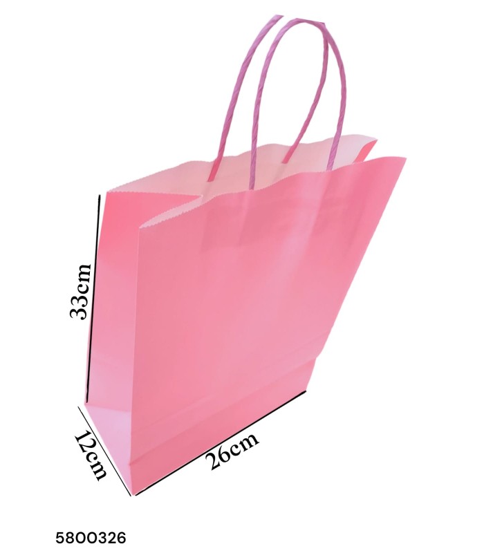 BOLSA REGALO ROSADO L 33X26X12