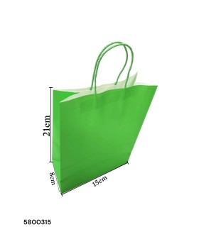 BOLSA REGALO VERDE LIMON P 21X15X8