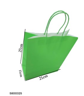 BOLSA REGALO VERDE LIMON M 27X21X11