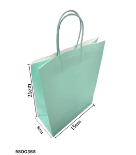 BOLSA REGALO VERDE PASTEL P 21X15X8