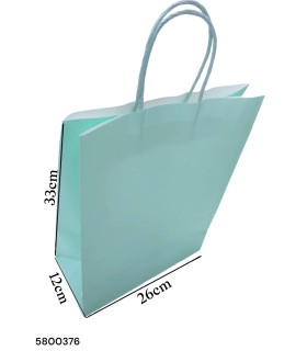BOLSA REGALO VERDE PASTEL L 33X26X12