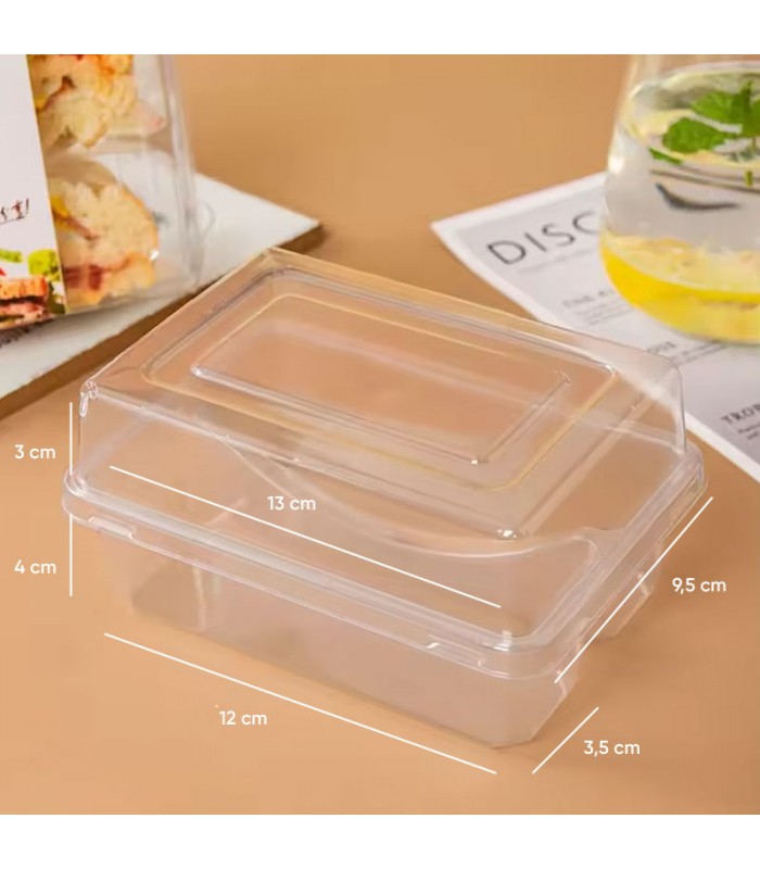 CAJA TRANSPARENTE C/ TAPA X10