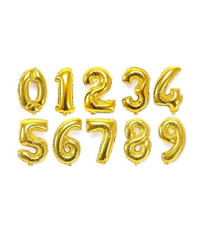 GLOBO METALIZADO NUMERO DOR T16