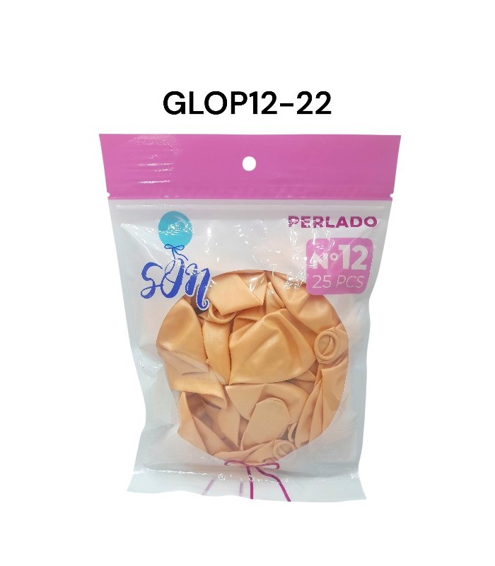 GLOBO PERLADO N°12 MARFIN 25PCS