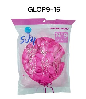 GLOBO PERLADO N°9 ROSA OSCURO 50PCS