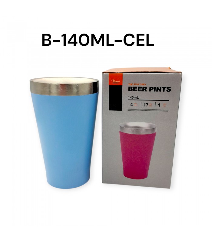 VASO TERMICO 140ML CELESTE