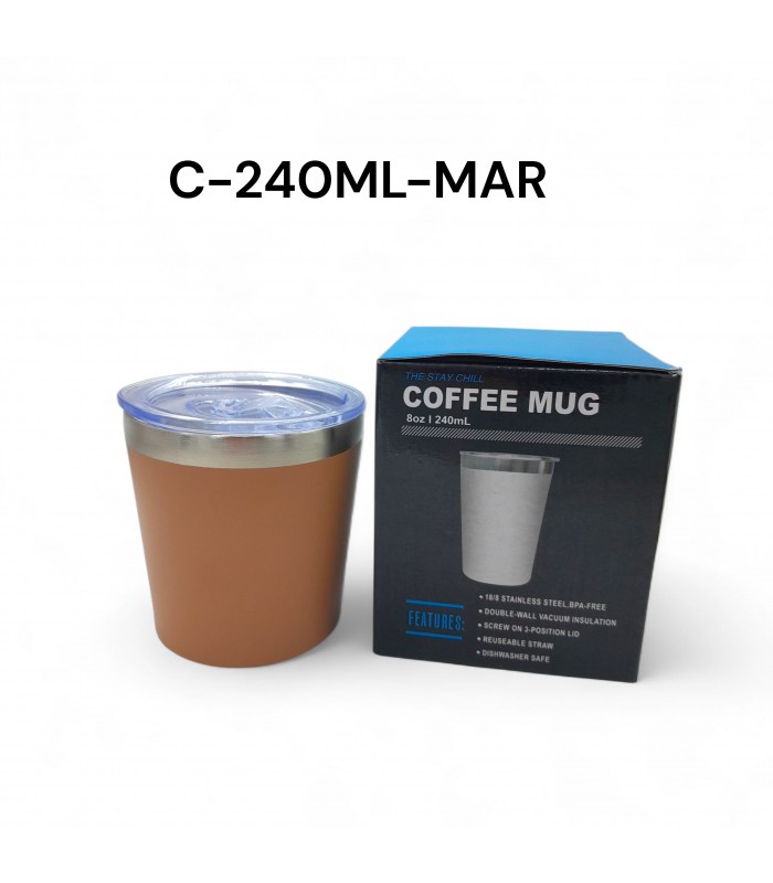 VASO/GUAMPA MARRON 240ML