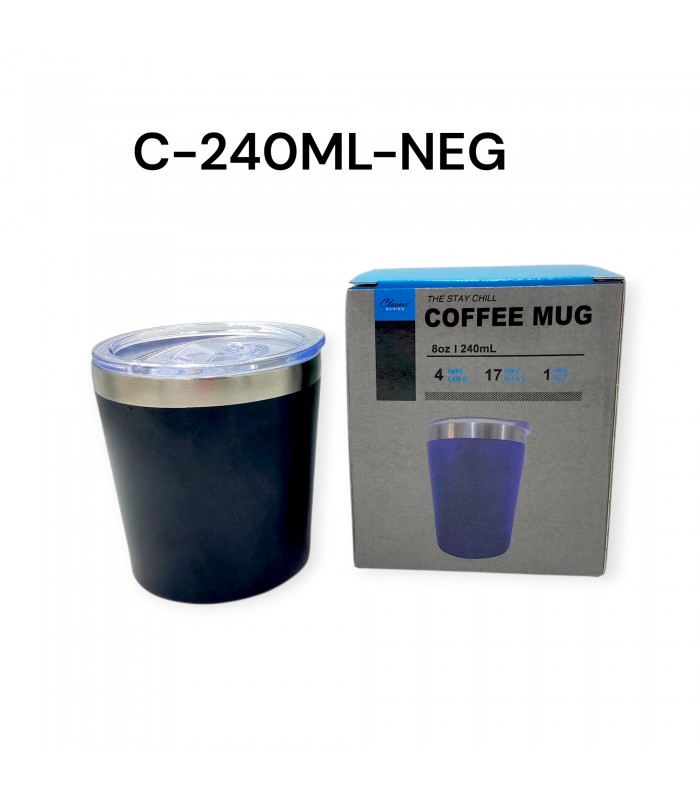 VASO/GUAMPA NEGRO 240ML