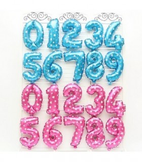 GLOBO METALIZADO NUM ROSA/CEL T40