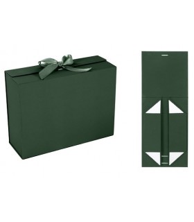 CAJA VERDE DE REGALO 28X20X9CM