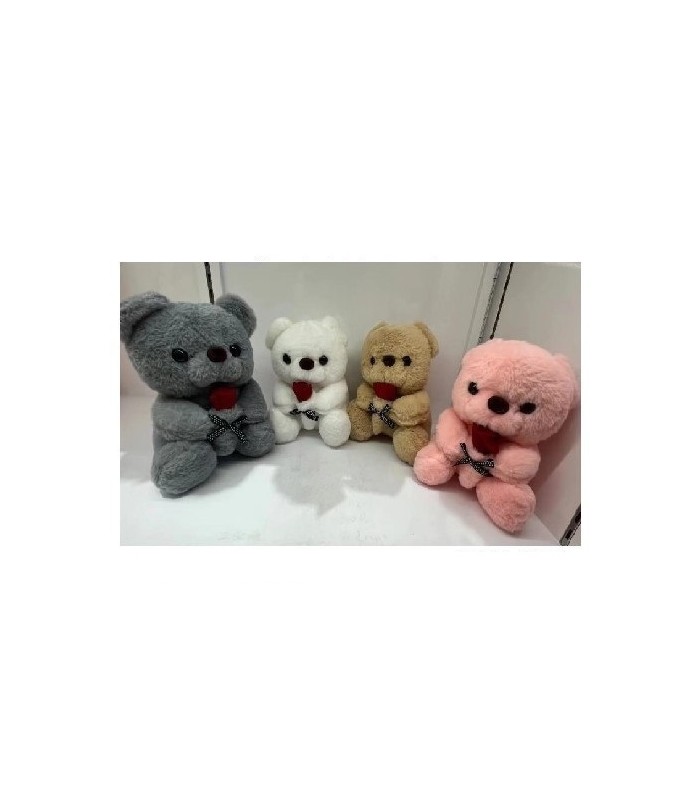 PELUCHE OSO C/ FLOR 23CM