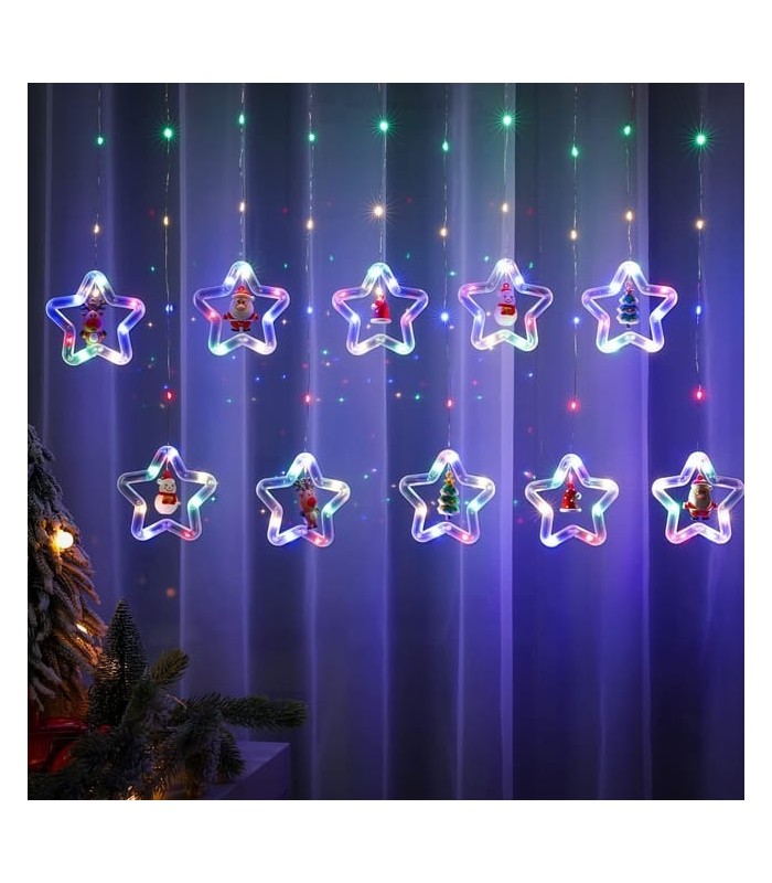 LUZ NAV. 5 ESTRELLAS COLGANTES, 5 JUEGO DE LUCES