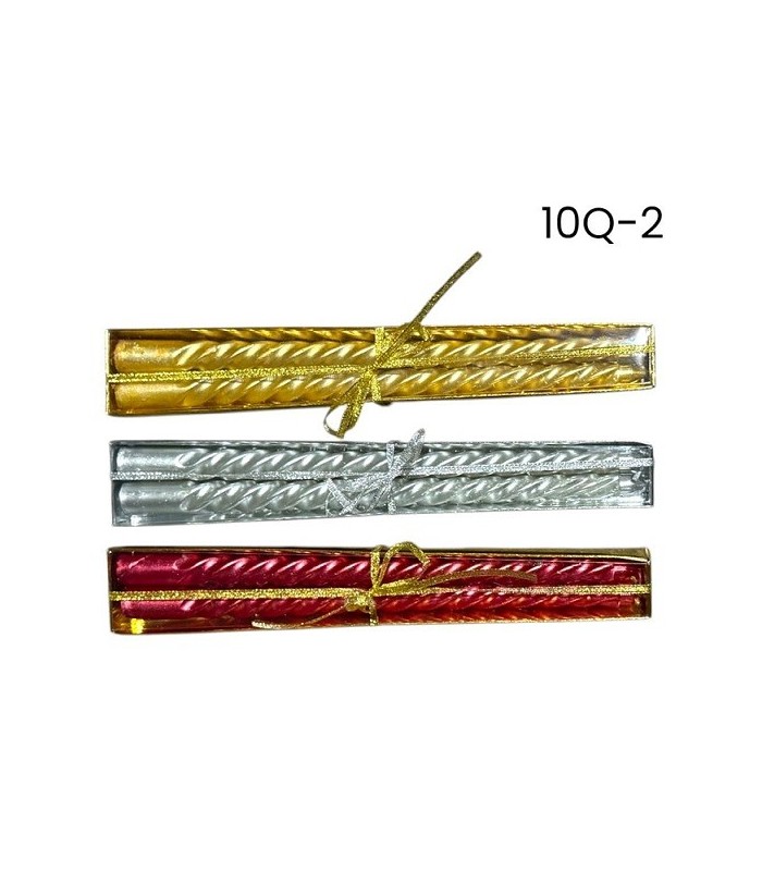 VELA TORNEADA 25CM PAQ DE 2UNID