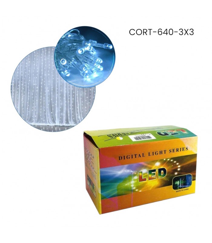 CORTINA LED BLANCO 3X3