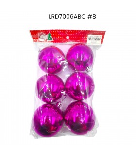 BOLAS NAV 7CM 6PC FUCSIA