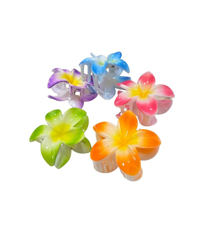 HEBILLA DE PELO FLOR 8CM (PAQ 12UNID)